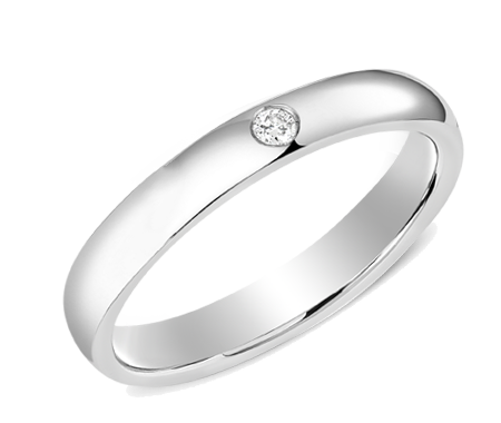 Wedding Ring with Mini Studded Diamond