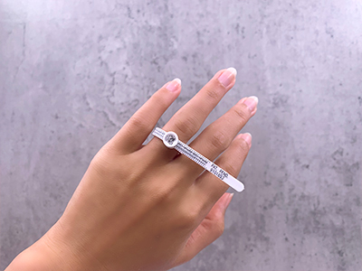 Step 3 Slip the ring sizer onto your finger